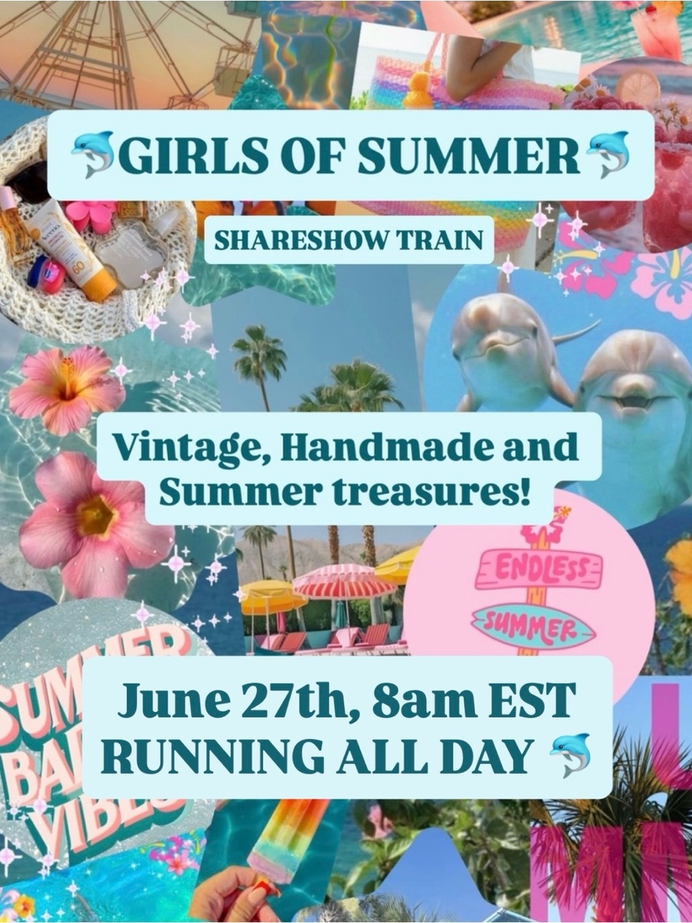 Like this flyer *Girls of Summer Share Show Train* June 27th 8am EST 🌺